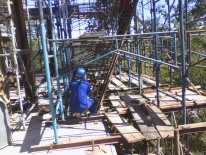 Construção do Reenvio no Morro do Cruzeiro